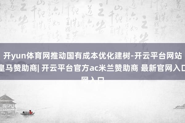 开yun体育网推动国有成本优化建树-开云平台网站皇马赞助商| 开云平台官方ac米兰赞助商 最新官网入口